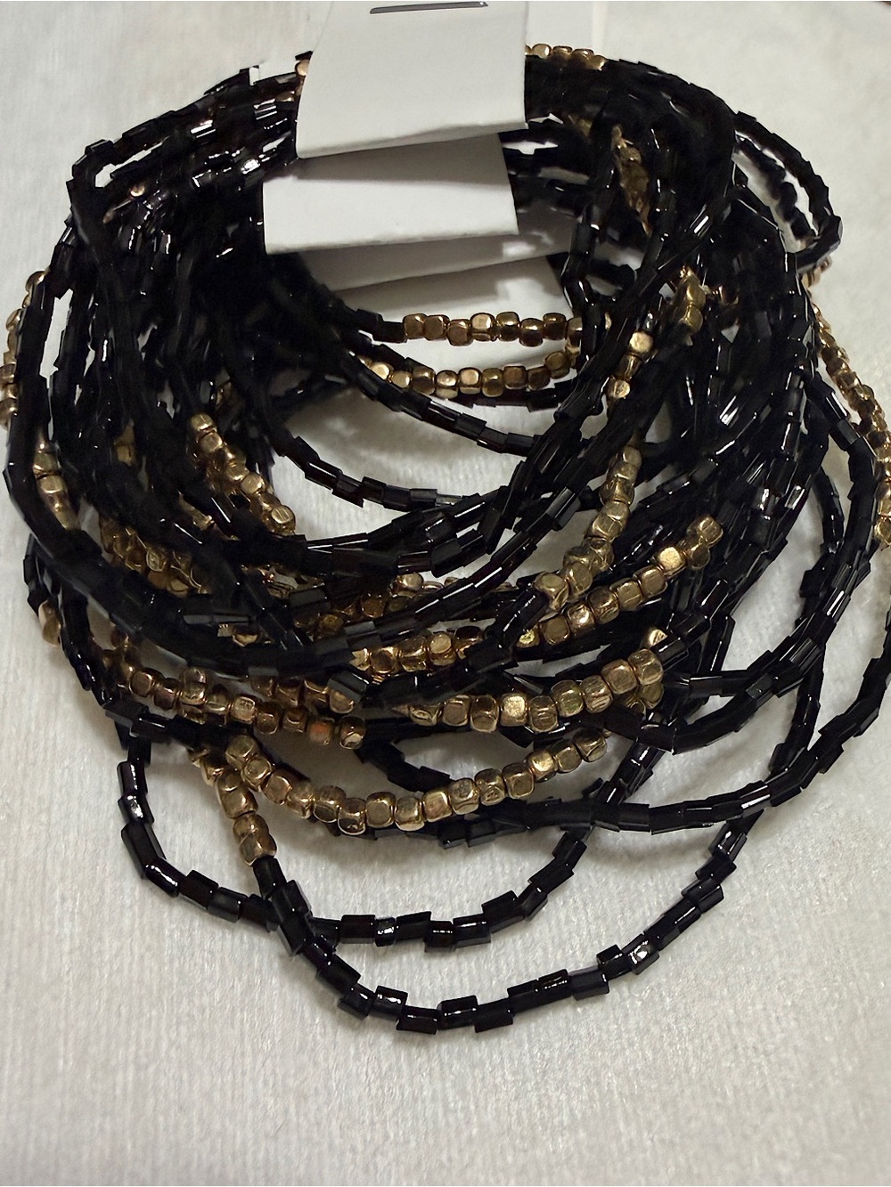🔥Black and Gold Multi-Strand Beaded Bracelet